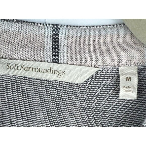Soft Surroundings Women's Top M Plaid Pink Gray Thick Warm Button Up Long Sleeve - Picture 2 of 10